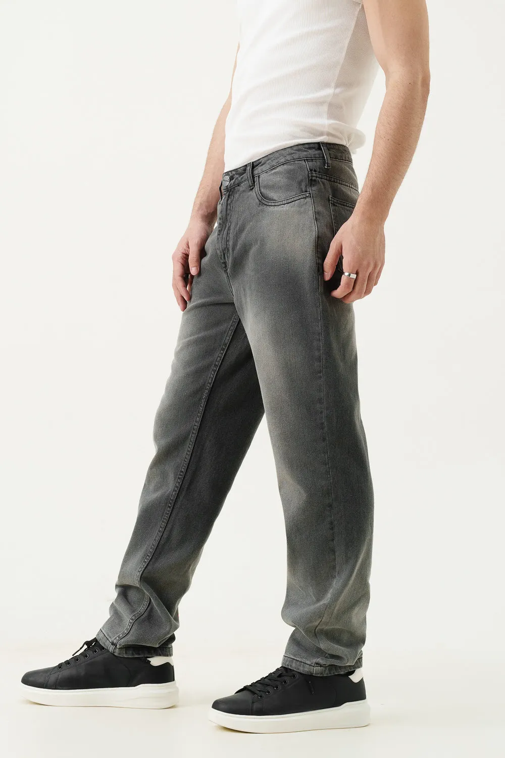 Stormforge Grey Men's Relaxed Fit Jeans