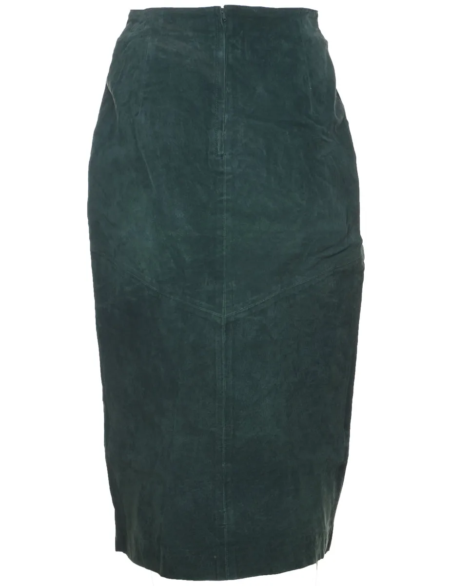 Suede Pencil Shape Maxi Skirt - S