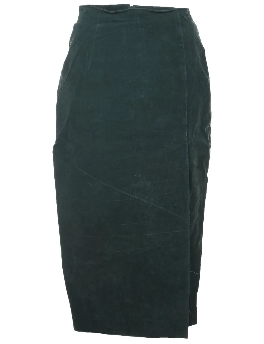 Suede Pencil Shape Maxi Skirt - S