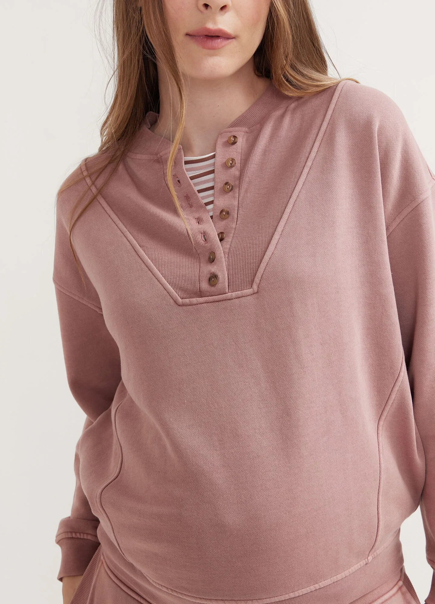 The Cora Henley Sweatshirt