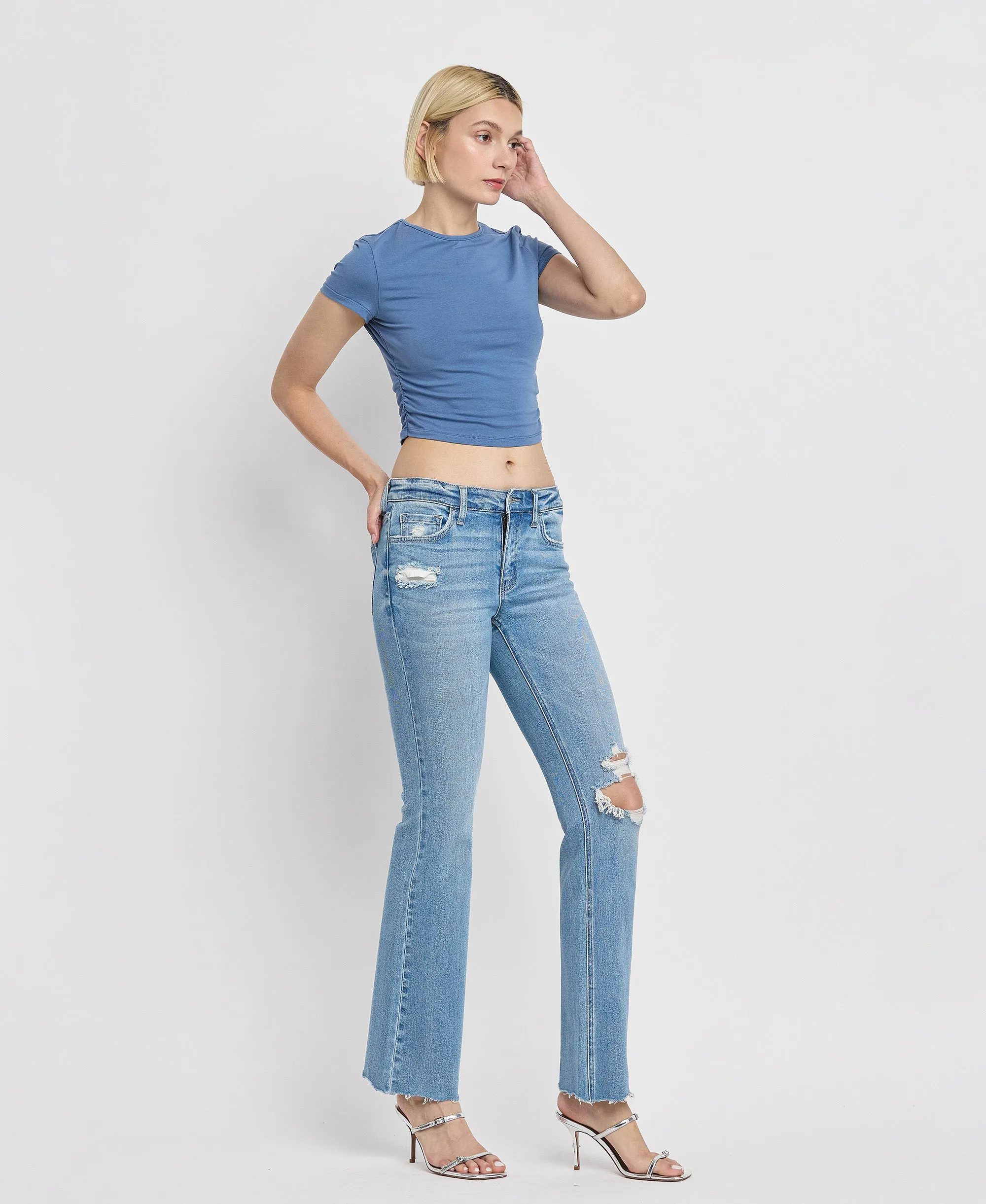 Timely - Mid Rise Bootcut Jeans