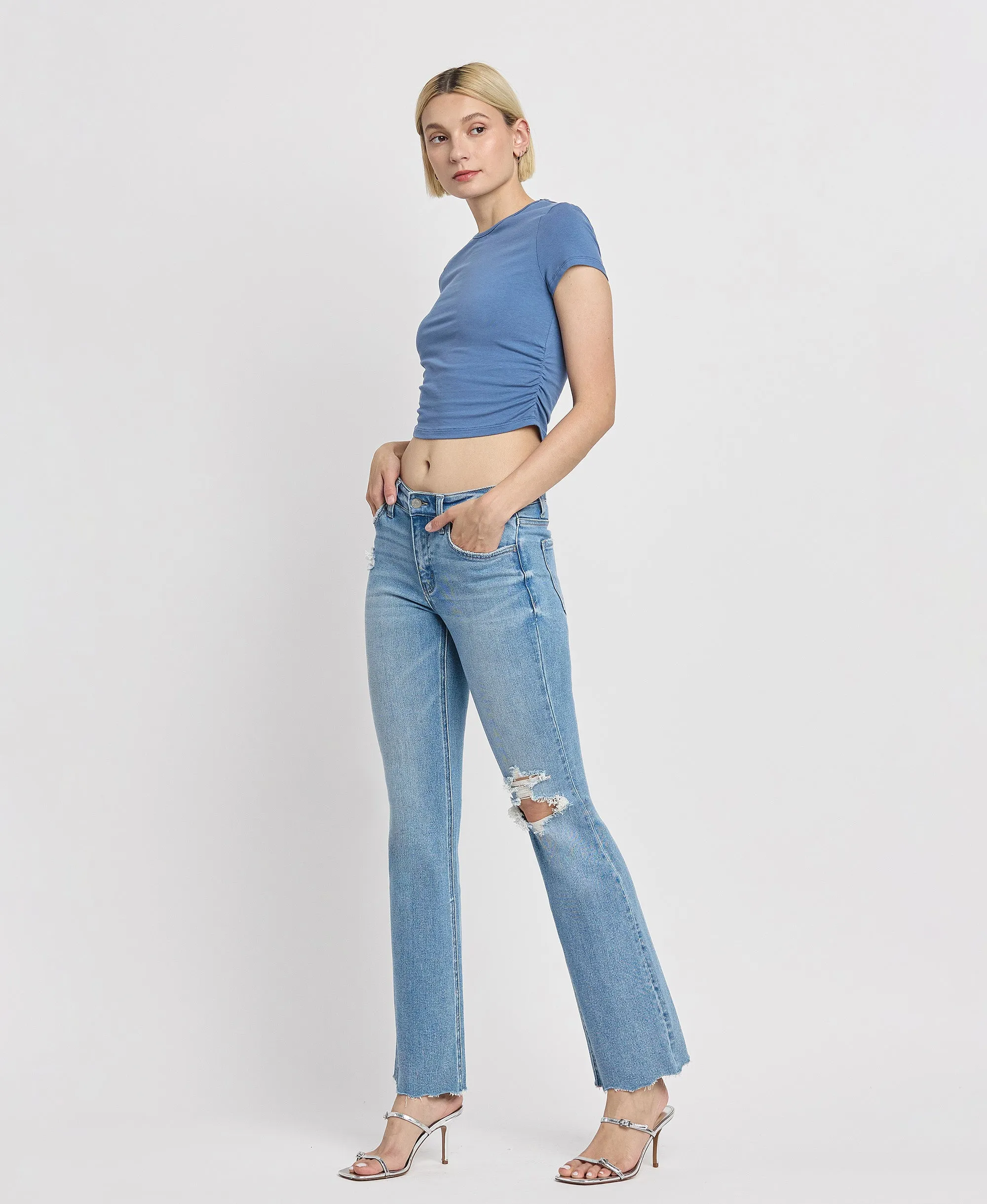 Timely - Mid Rise Bootcut Jeans