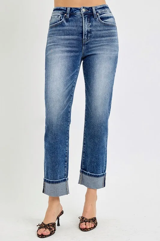 TOMMY TUMMY CONTROL HIGH RISE CROP STRAIGHT JEANS