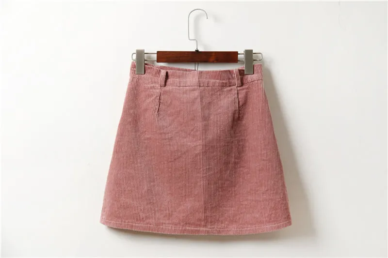 VenusFox High Waist Pocket Denim A-line Mini Skirt