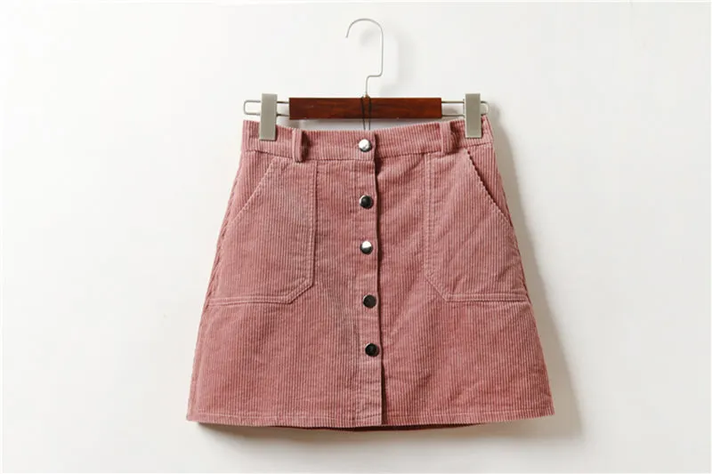 VenusFox High Waist Pocket Denim A-line Mini Skirt