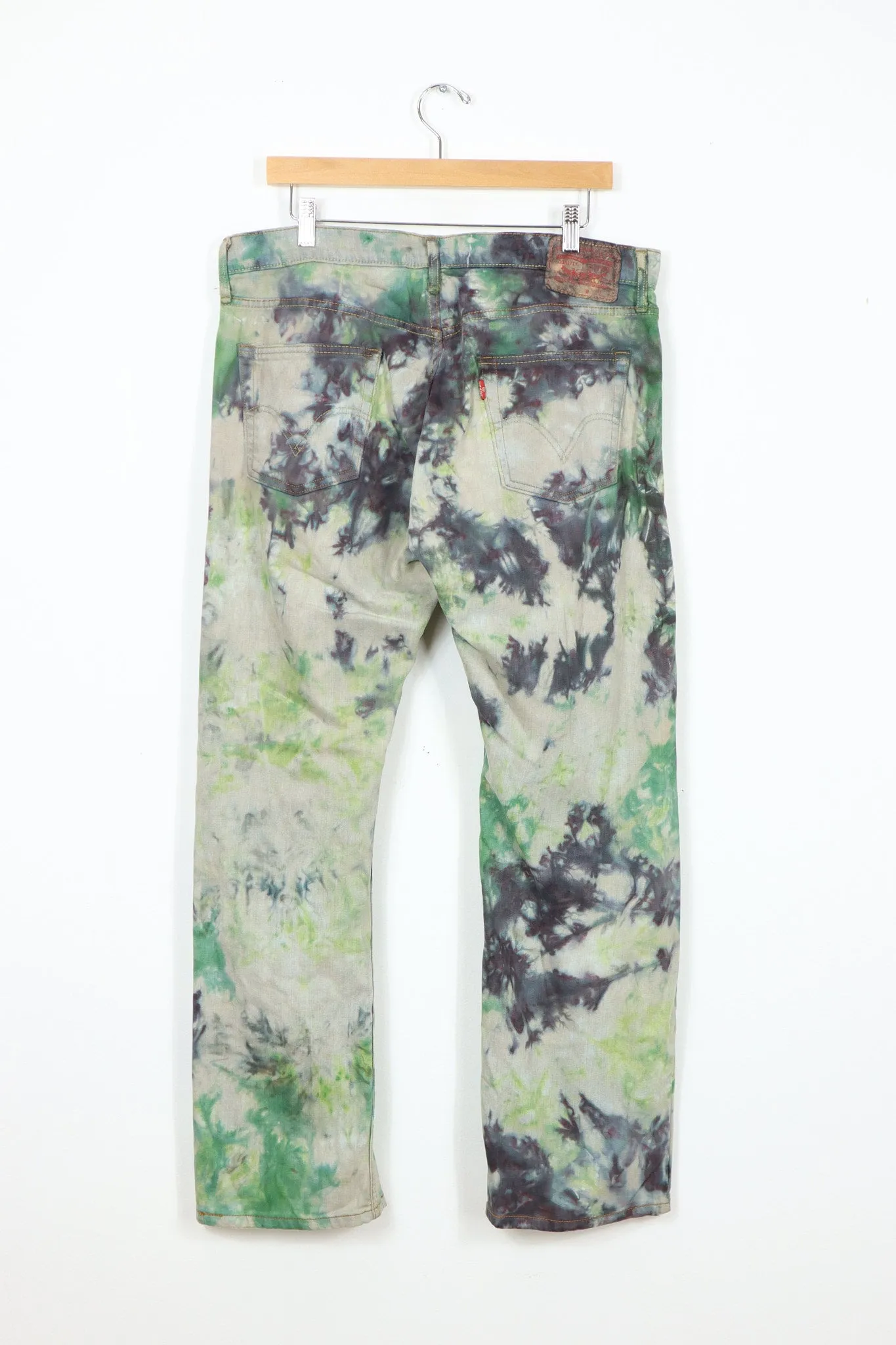 Vintage Reworked Camo Dyed Levis Relaxed Fit Jeans