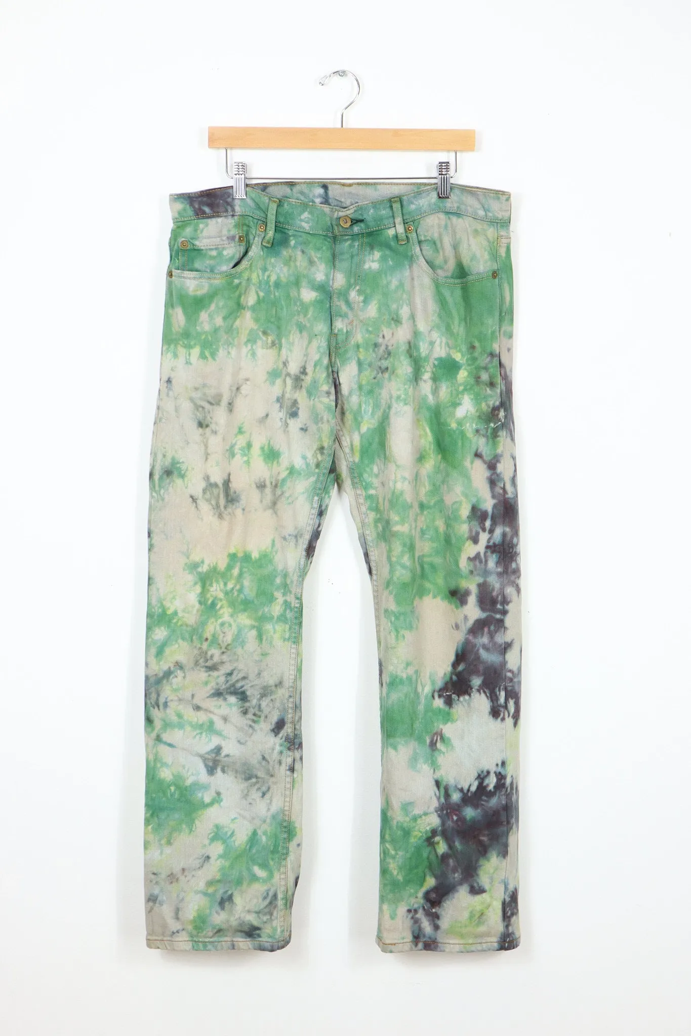 Vintage Reworked Camo Dyed Levis Relaxed Fit Jeans