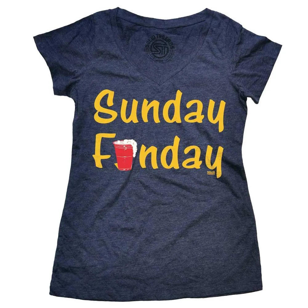 Women's Sunday Funday V-neck T-shirt