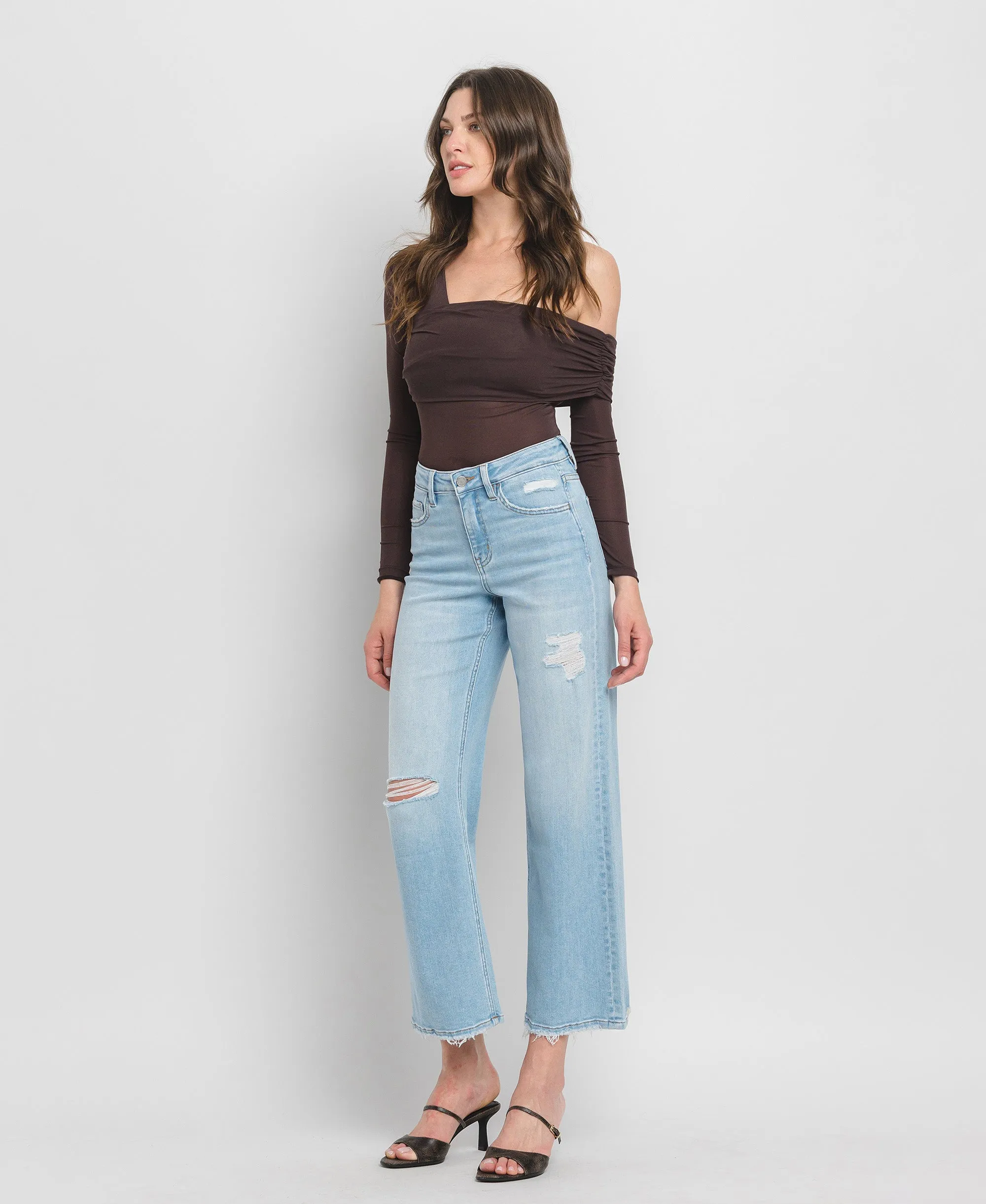 Woo - High Rise Wide Leg Jeans